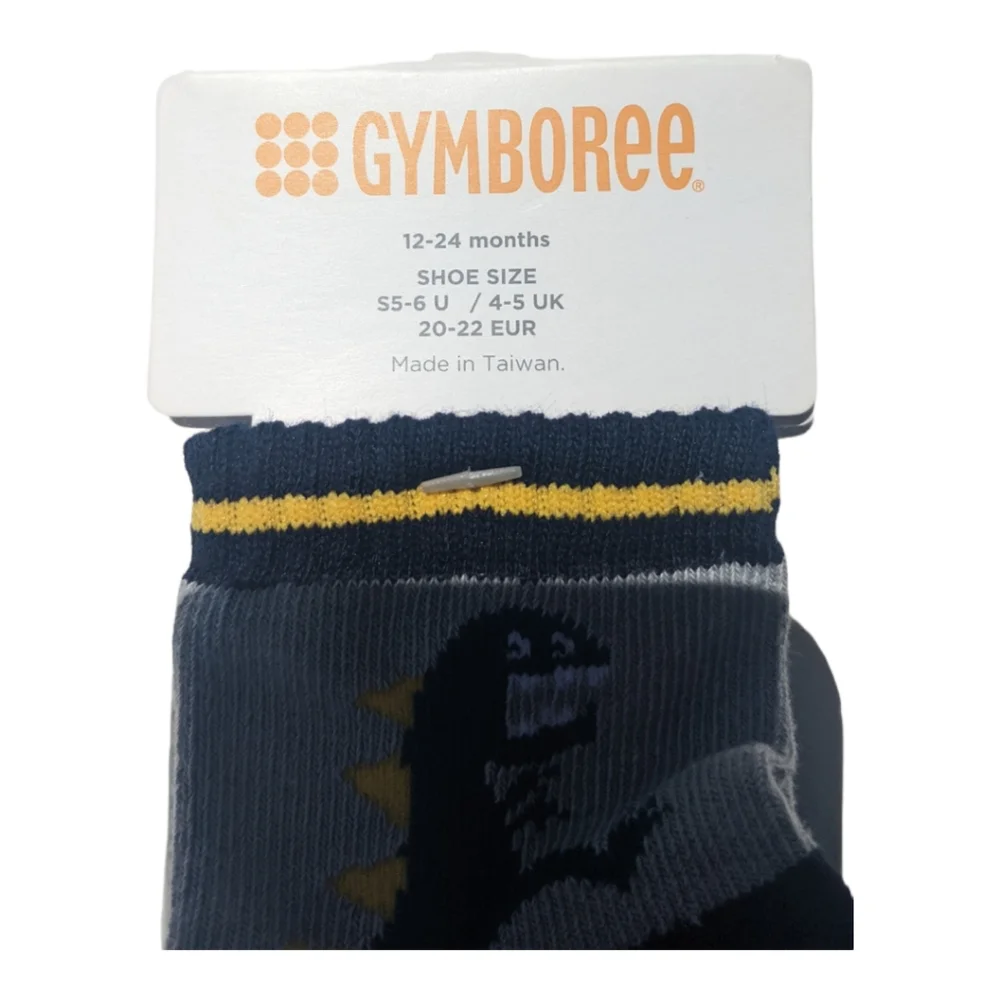 Gymboree Boy 12-24m Shoe Size S5-6 Dinosaur Socks
